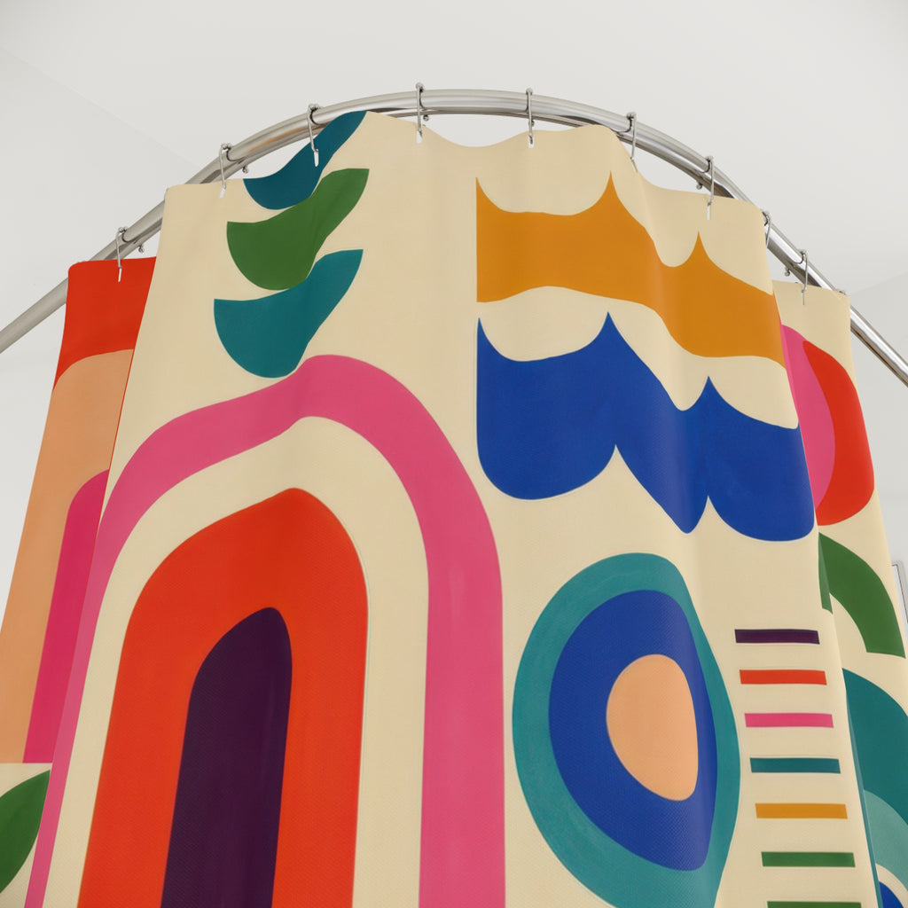 Modern Color Rhythm Shower Curtain