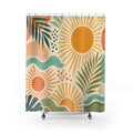 Yellow Sun Palm Shower Curtain