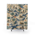 Blue Wave Mallard Shower Curtain