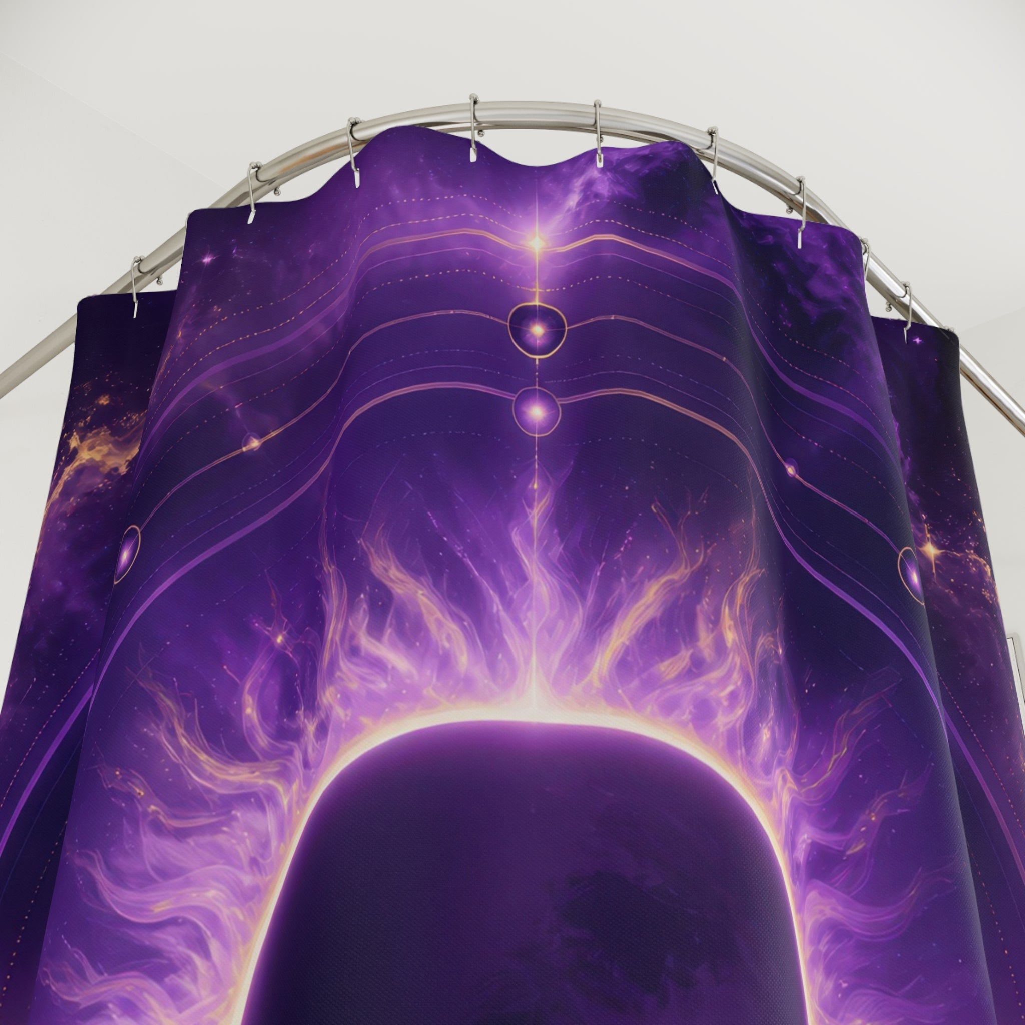 Purple Eclipse Halo Shower Curtain