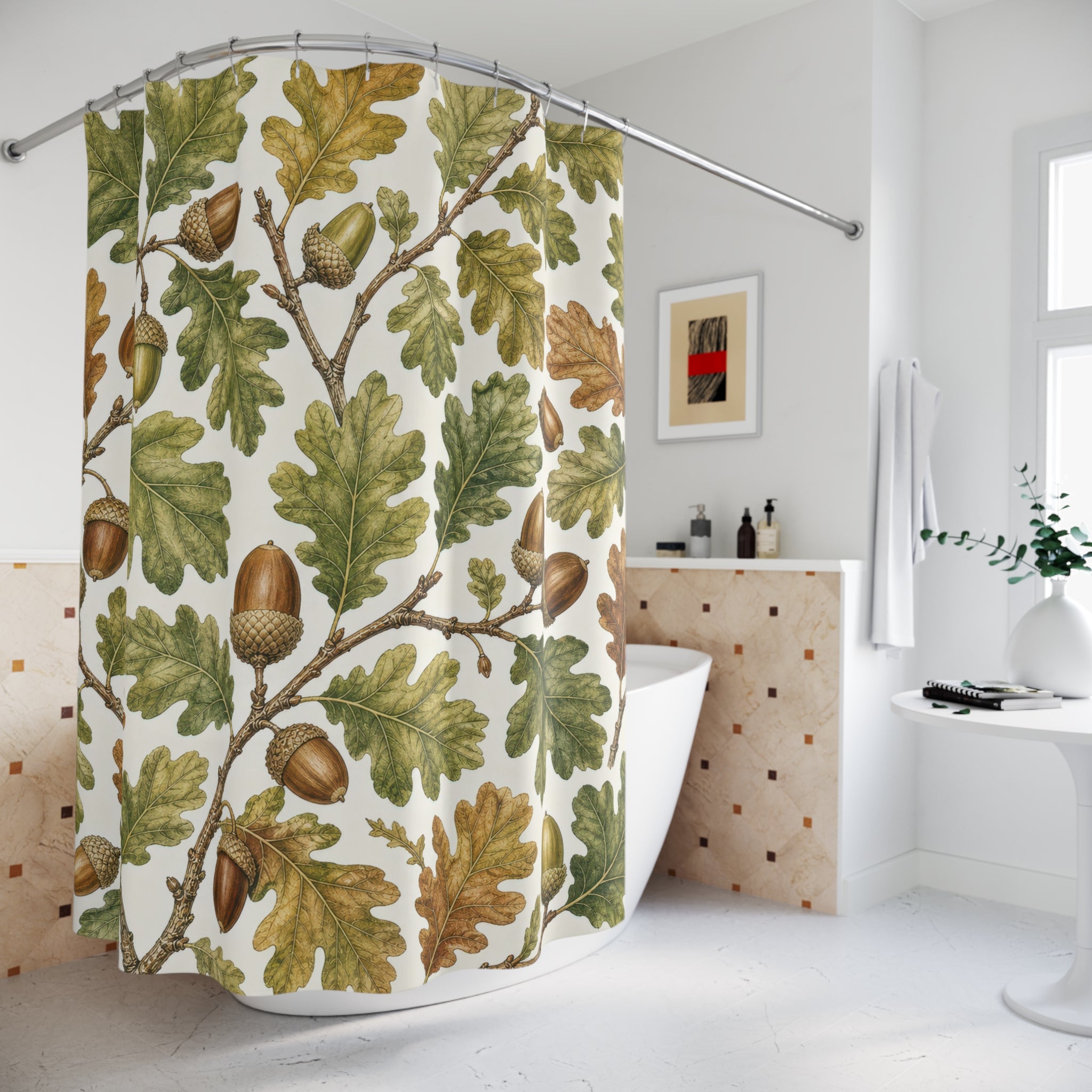 Acorn Botanical Woodland Shower Curtain