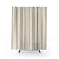 Black Cream Pinstripe Shower Curtain