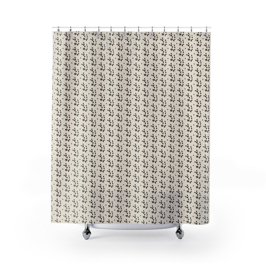 Hand Drawn Polka Dot Shower Curtain