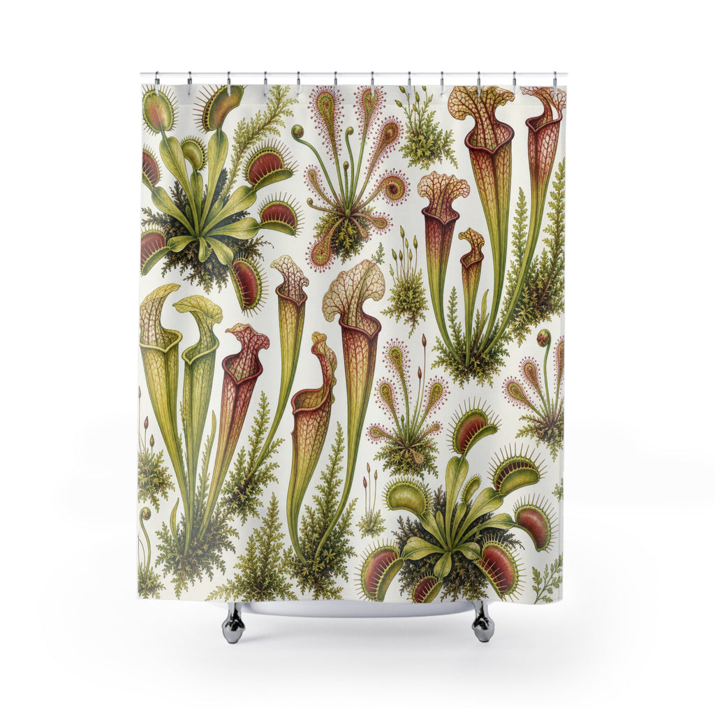 Venus Flytrap Pitcher Plant Botanical Shower Curtain