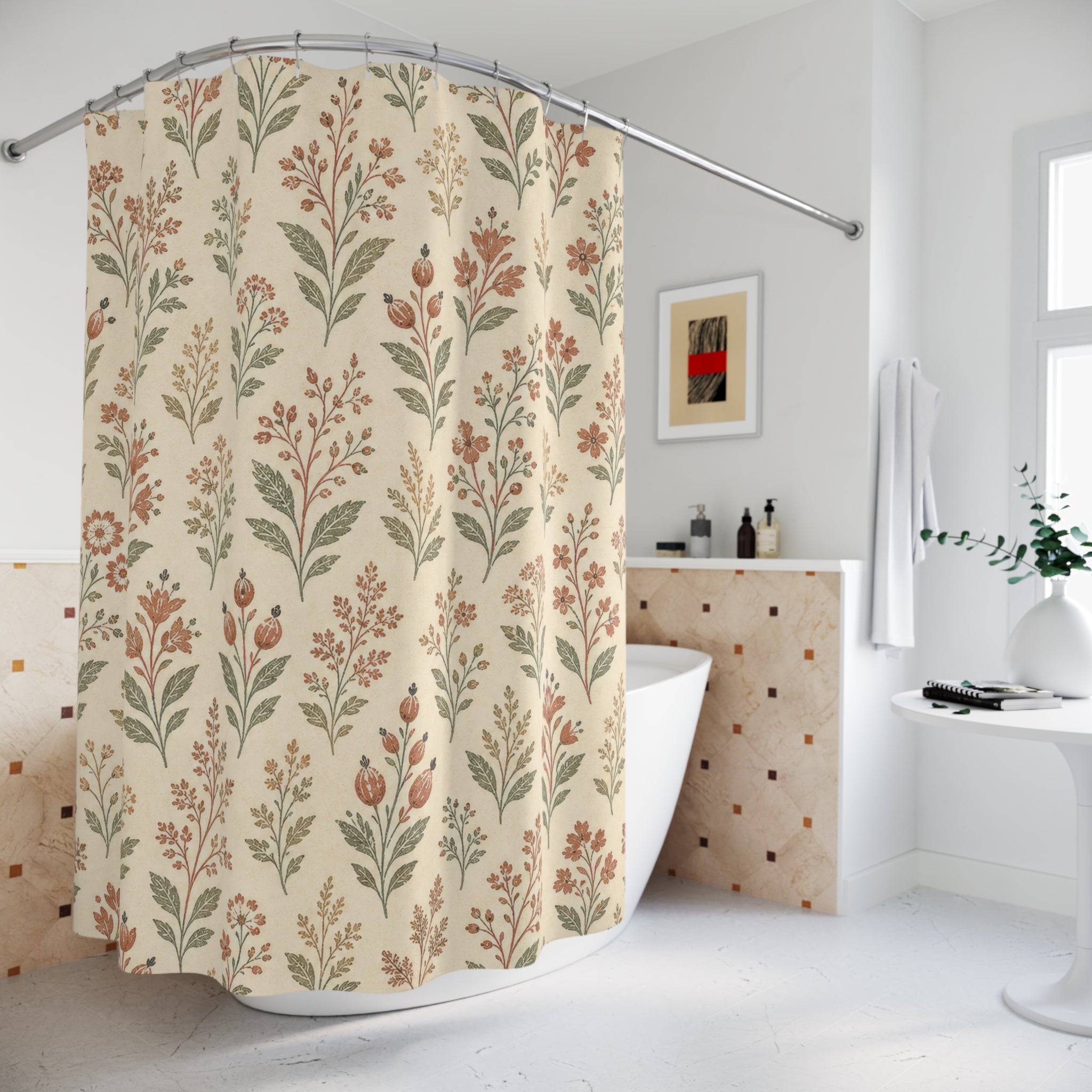 Country Flower Shower Curtain