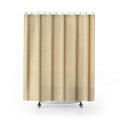 Brown Striped Shower Curtain, Tan Cream Farmhouse Bath Decor, Warm Panel Stripe Pattern, Classic Neutral Guest Bathroom Decor Style