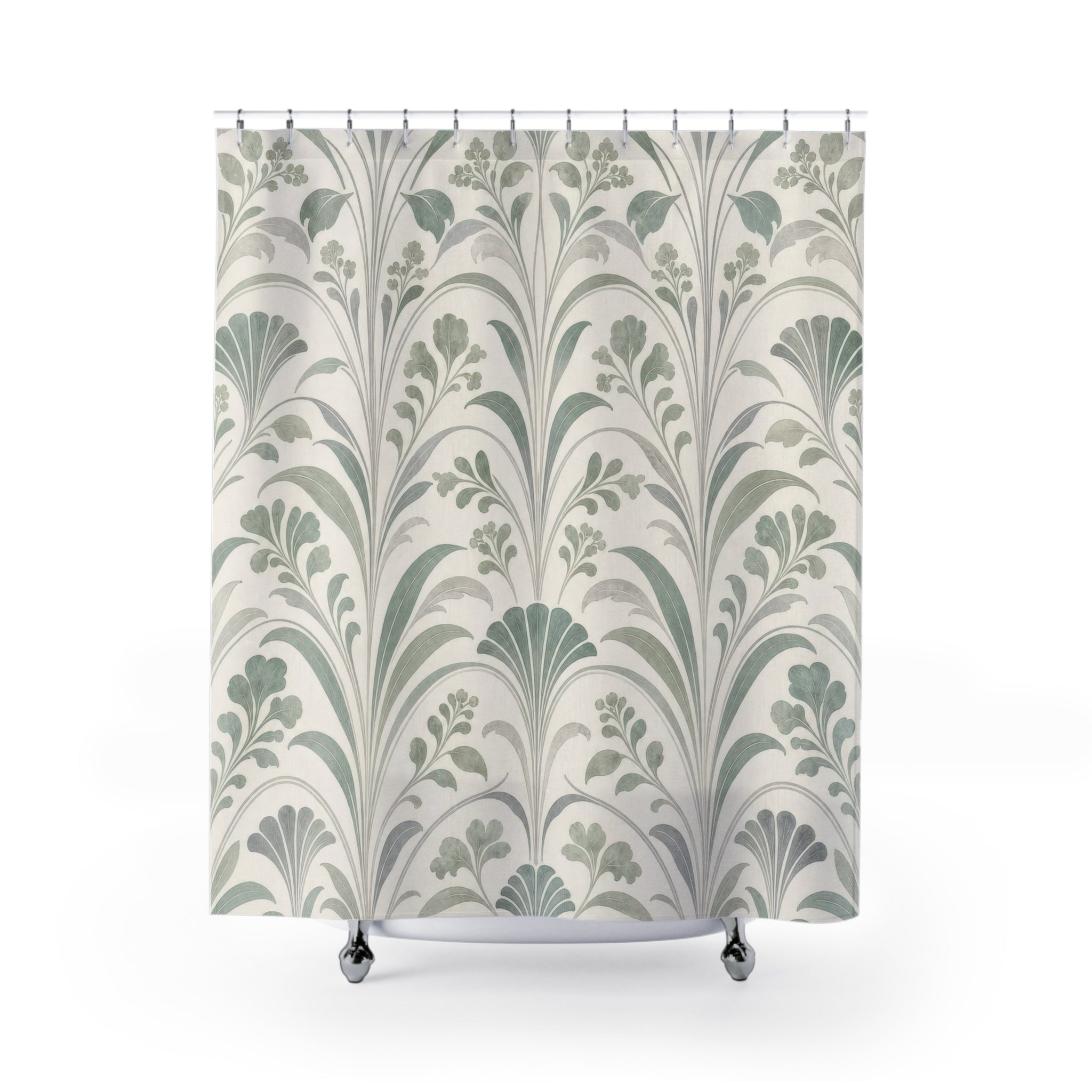 Sage Art Nouveau Shower Curtain