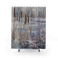 Pencil Winter Cattails Dogwood Shower Curtain