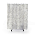 White Venetian Scroll Shower Curtain