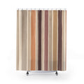 Mauve Taupe Beige Watercolor Stripe Shower Curtain