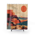 Desert Sun Geometry Western Shower Curtain