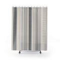Grey White Pinstripe Shower Curtain