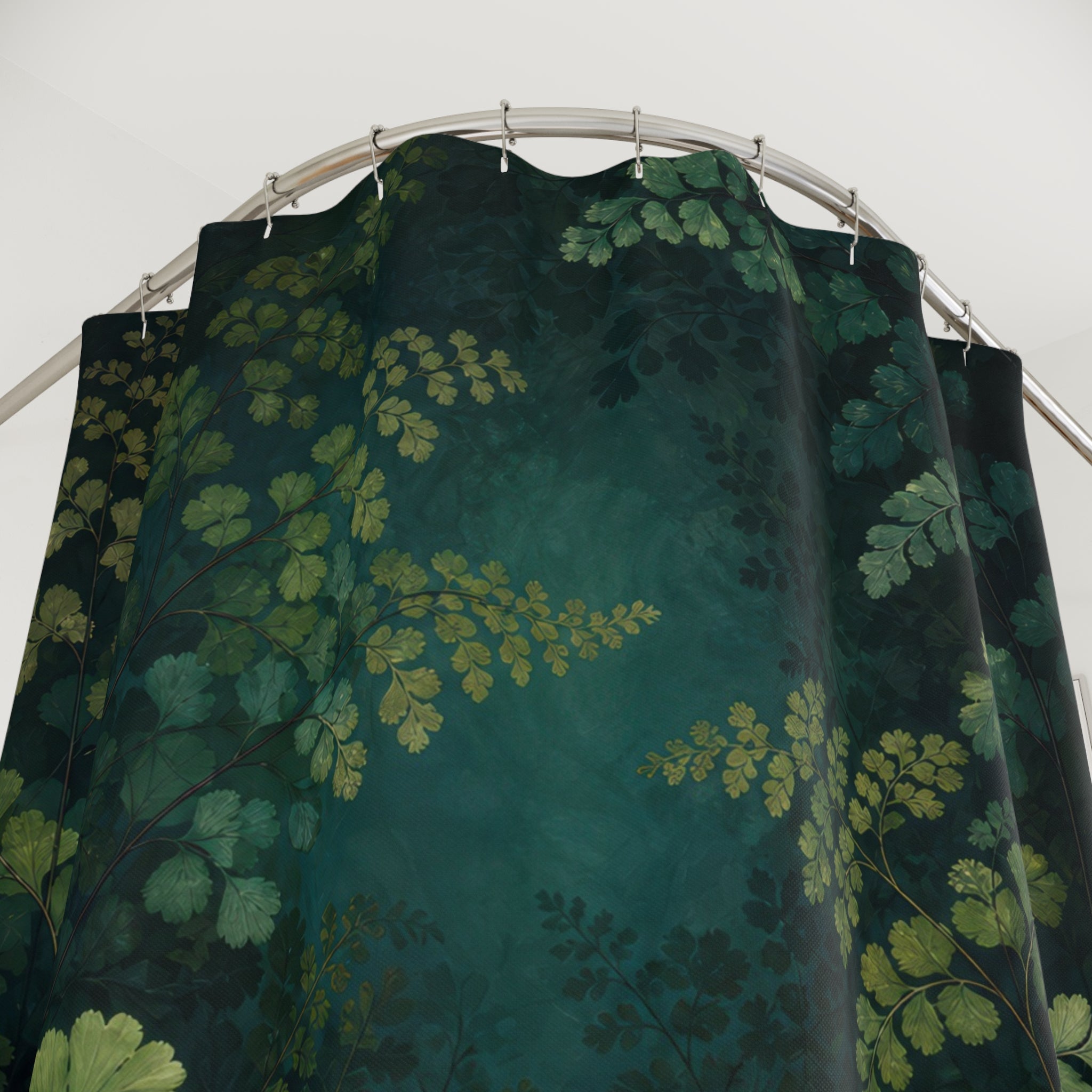 Emerald Maidenhair Fern Grotto Shower Curtain
