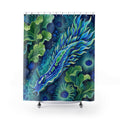 Blue and Green Nudibranch Tide Pool Shower Curtain