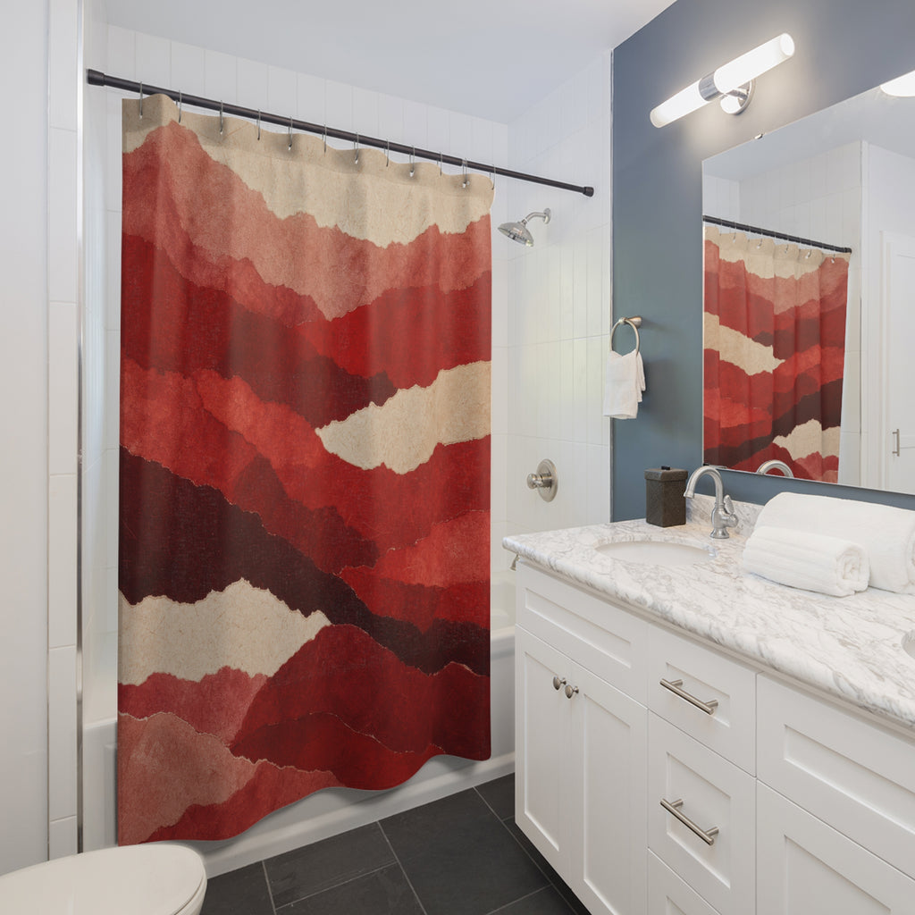 Red Stripe Shower Curtain