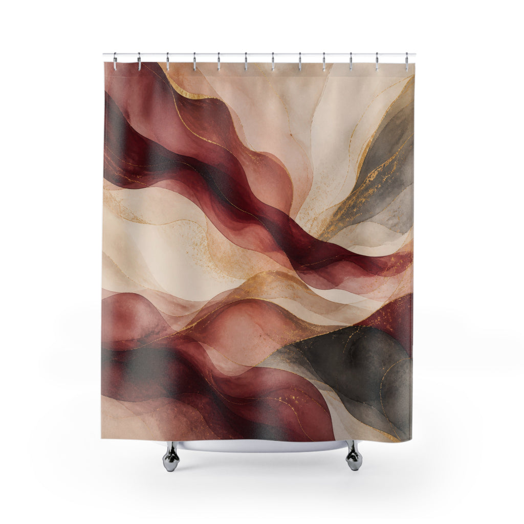 Elegant Abstract Marble Shower Curtain