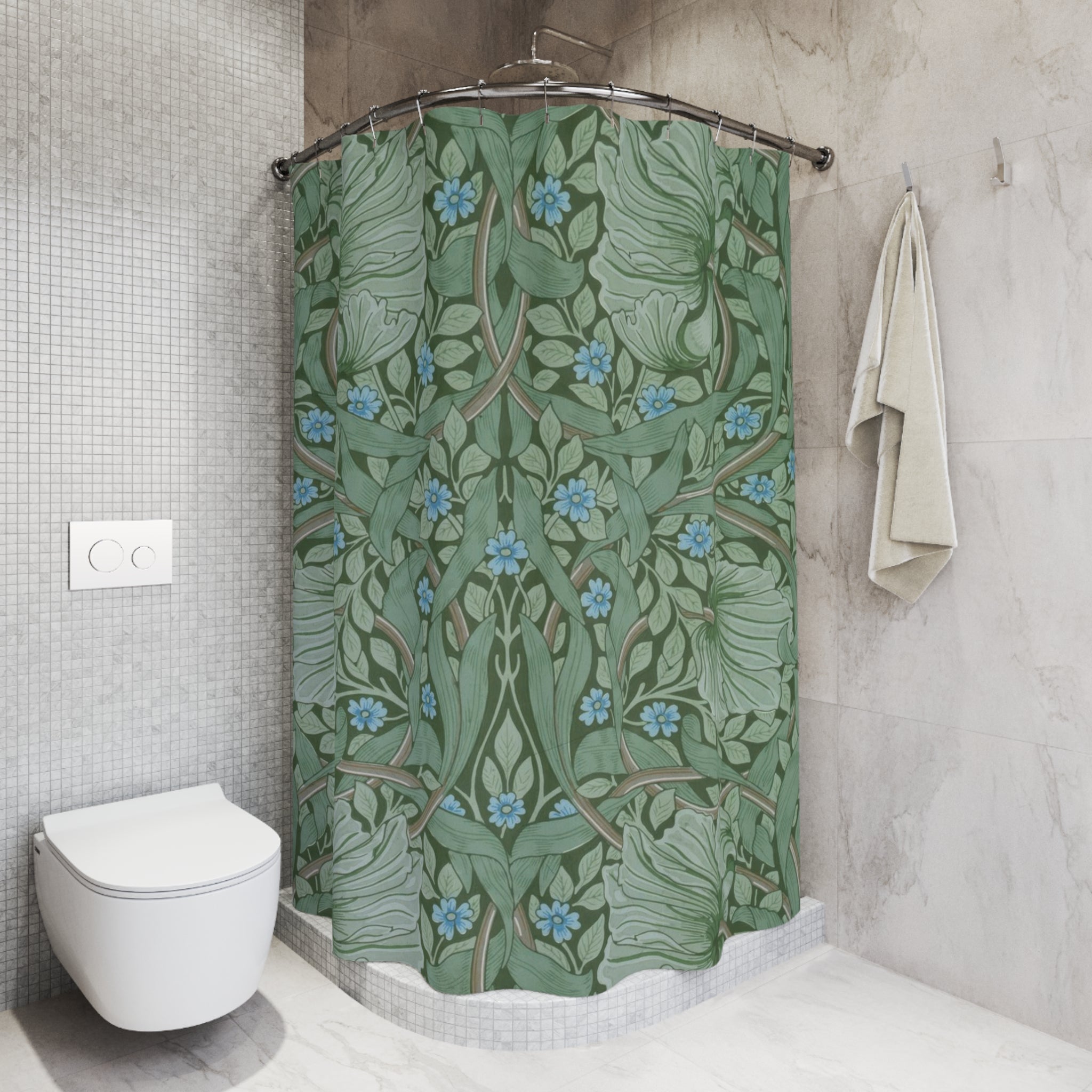 William Morris Pimpernel Shower Curtain – Green