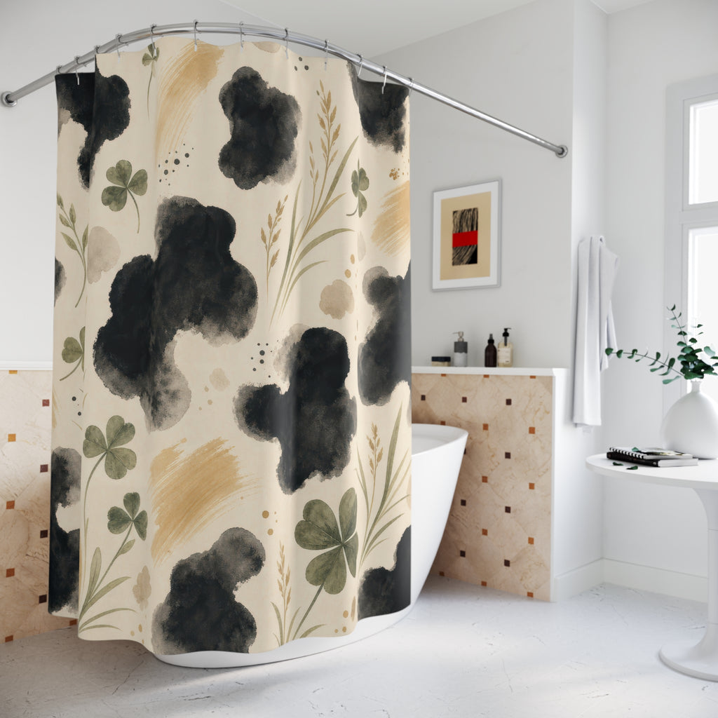 Cow Print Farmhouse Shower Curtain: Cow Print Shower Curtain