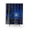 Moonlit Cobalt Joshua Tree Shower Curtain