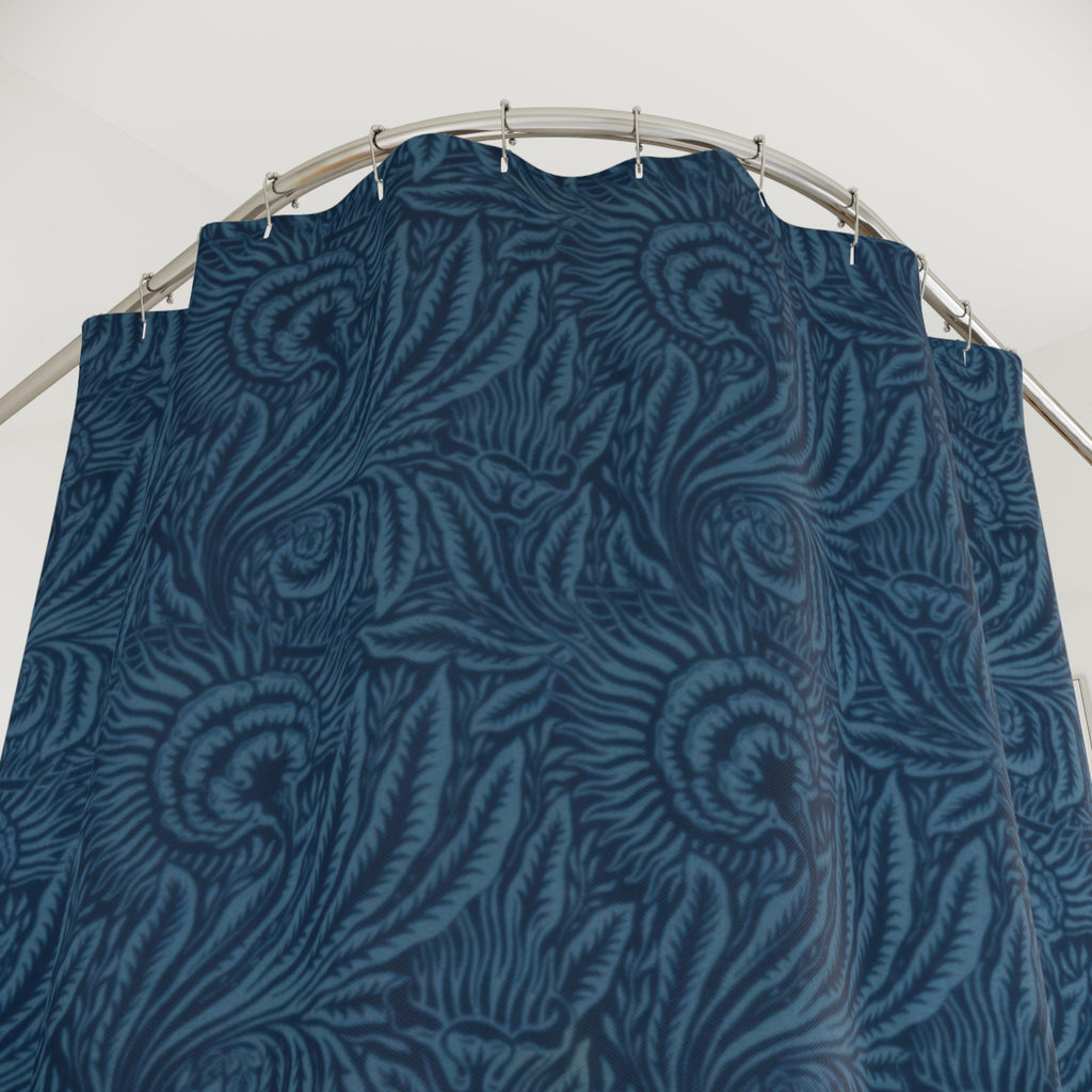 Mackmurdo Single Flower Shower Curtain – Indigo Chintz