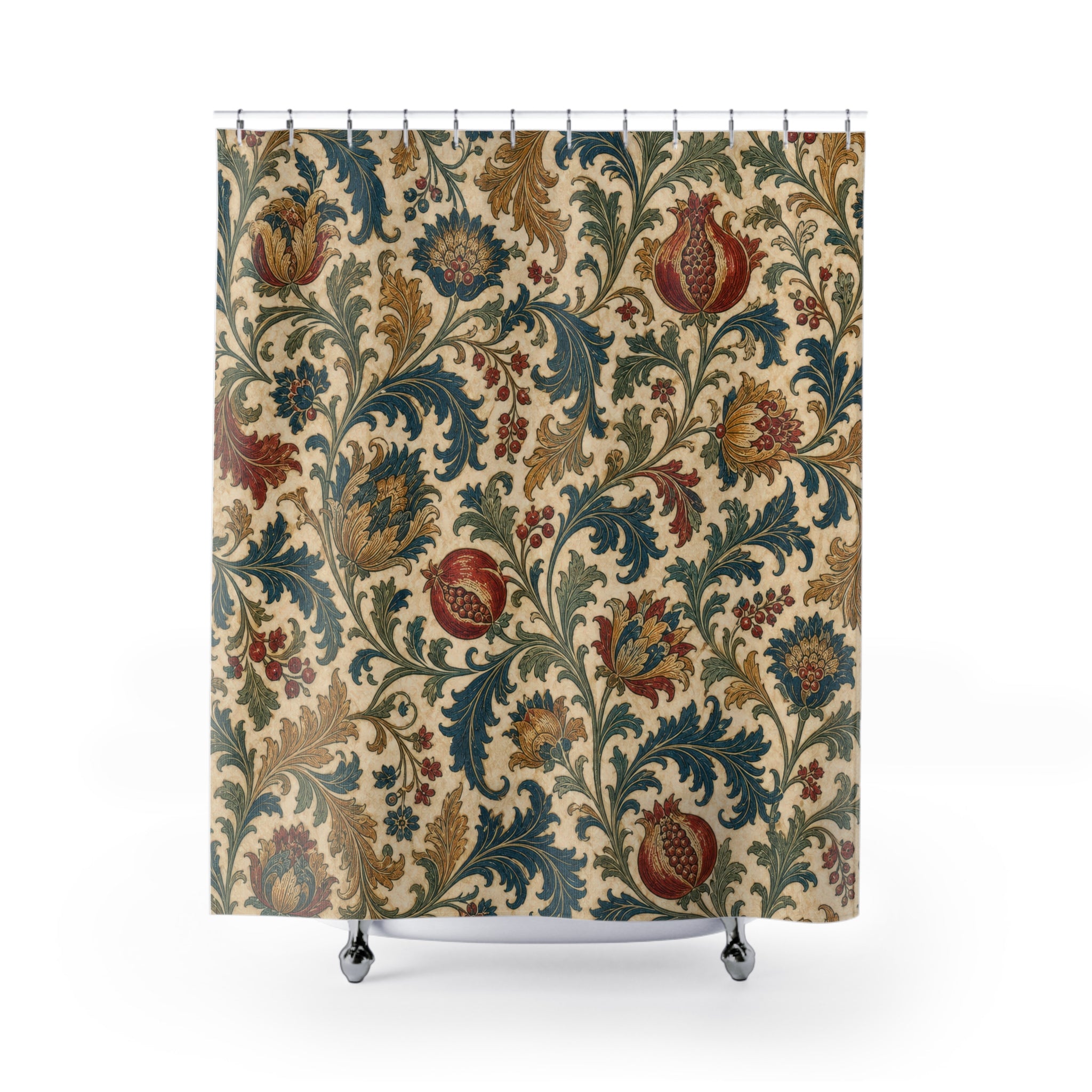 Jacobean Floral Shower Curtain