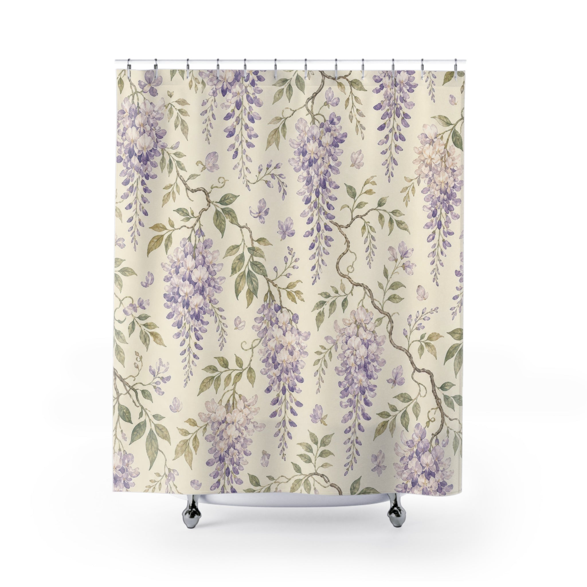 Wisteria Floral Lavender Shower Curtain