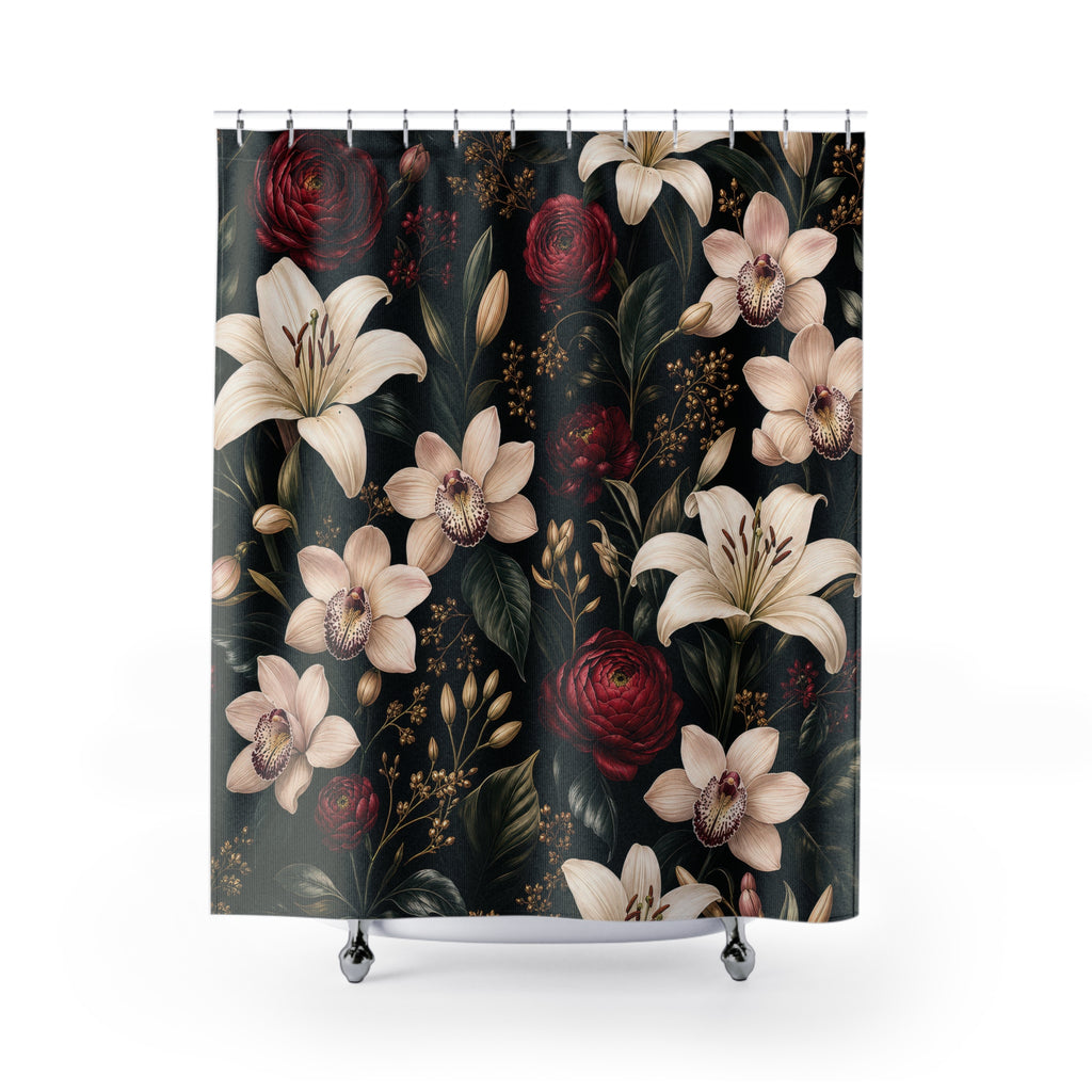 Dark Lily Shower Curtain