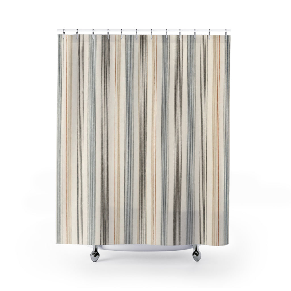 Fine Vertical Pinstripe Shower Curtain