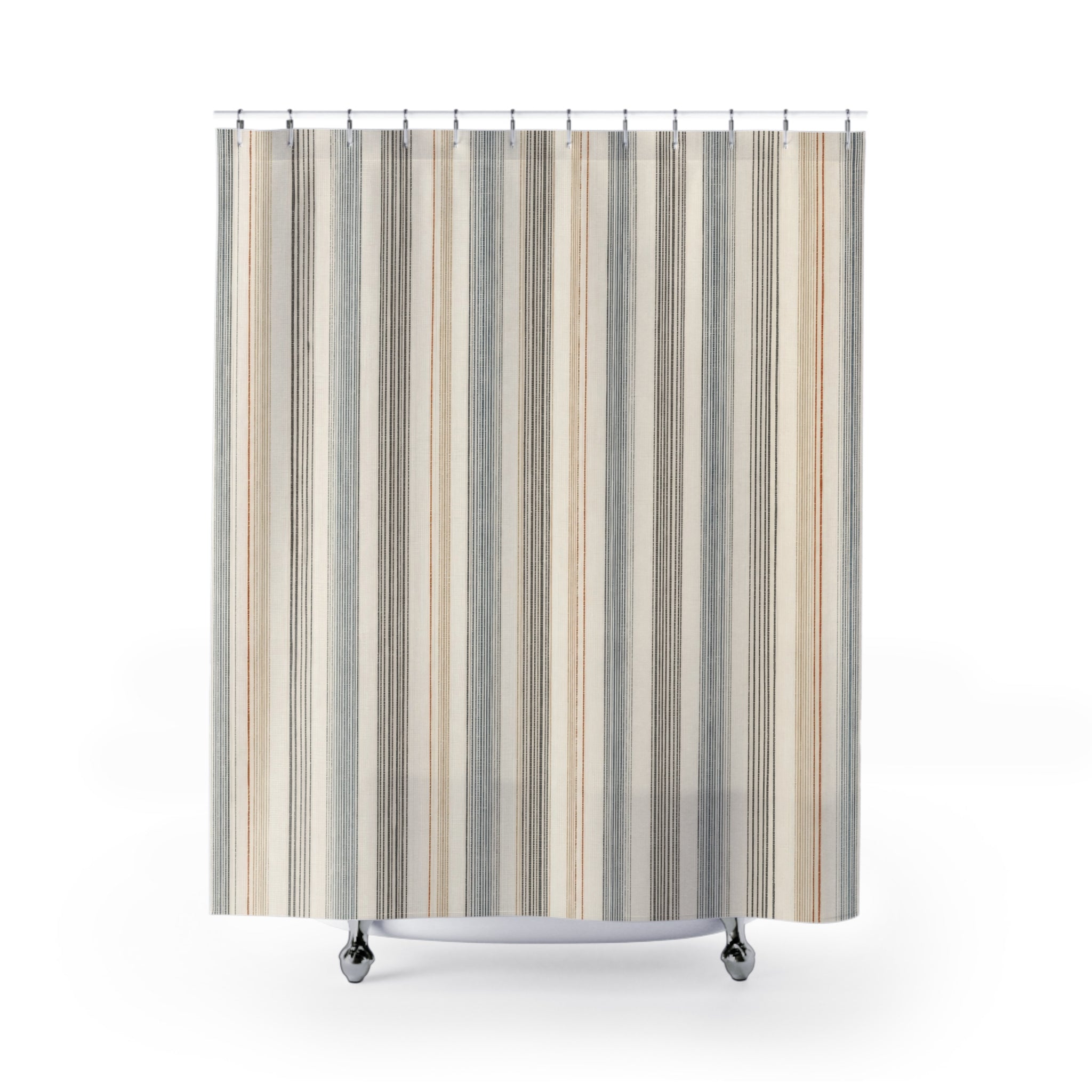 Fine Vertical Pinstripe Shower Curtain