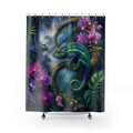Tropical Chameleon Orchid Shower Curtain