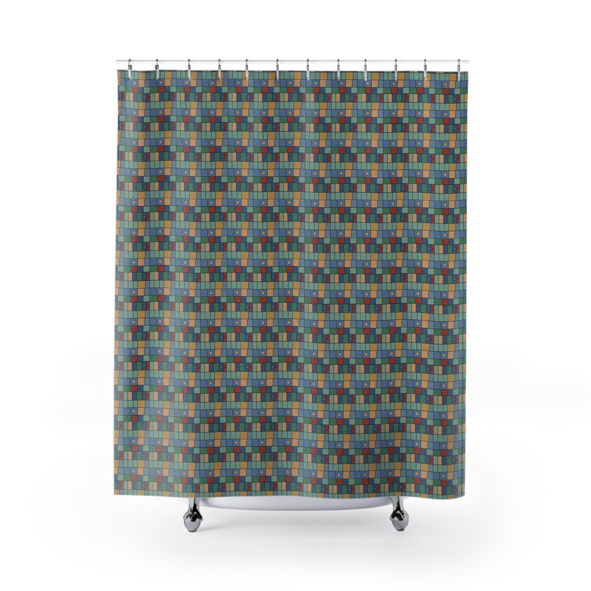 Tiffany Stained Glass Shower Curtain – Multicolor Mosaic