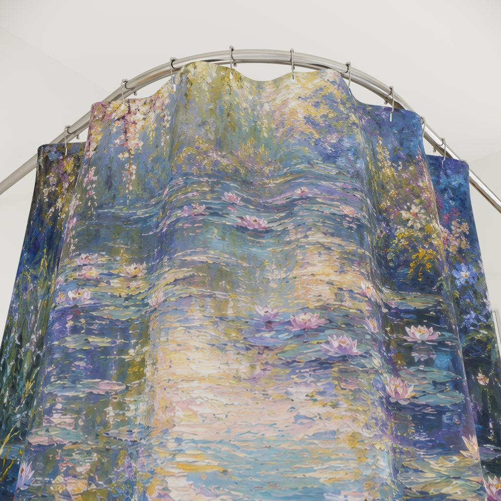 Impressionist Shower Curtain: Water Lily Pond