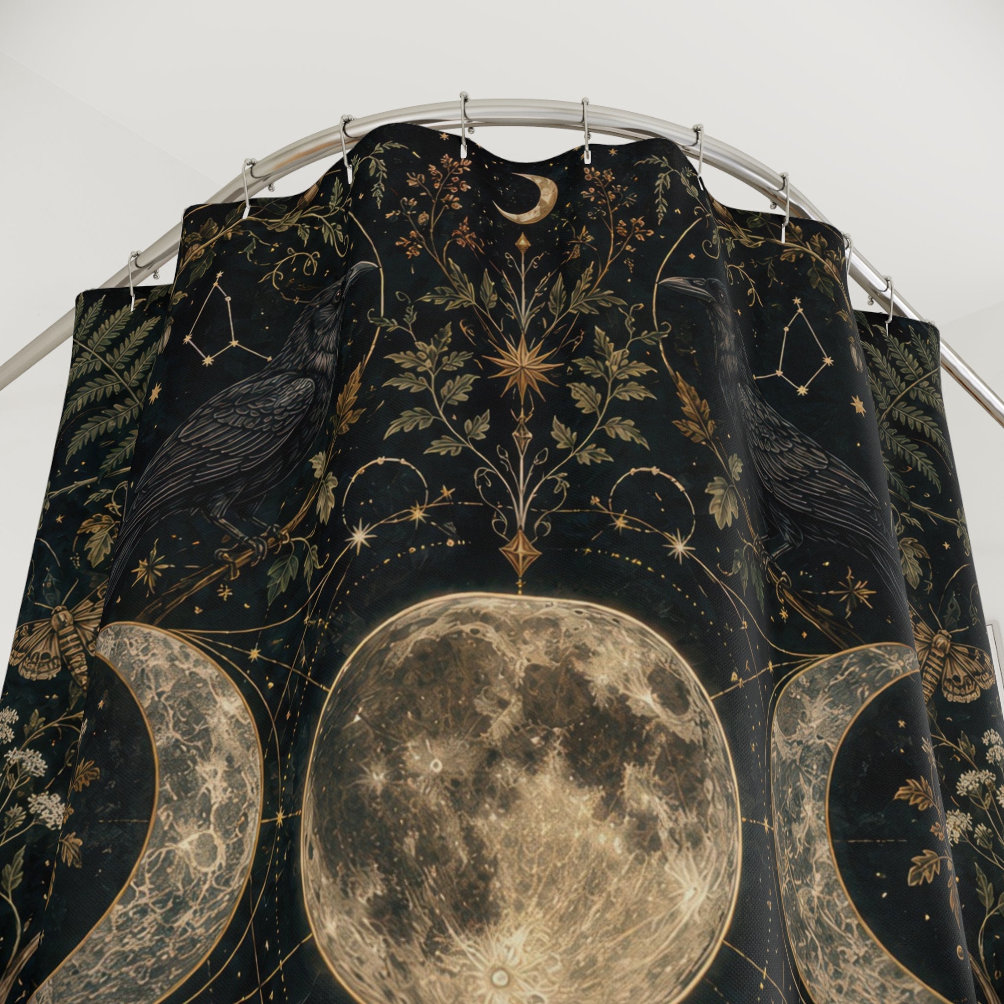 Pagan Shower Curtain: Triple Moon