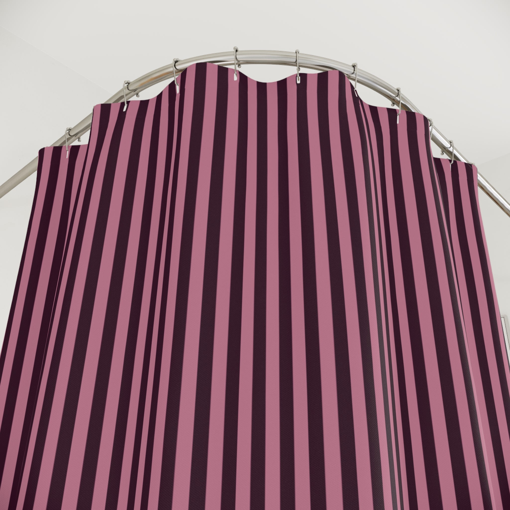 Purple and Pink Cabana Stripe Shower Curtain
