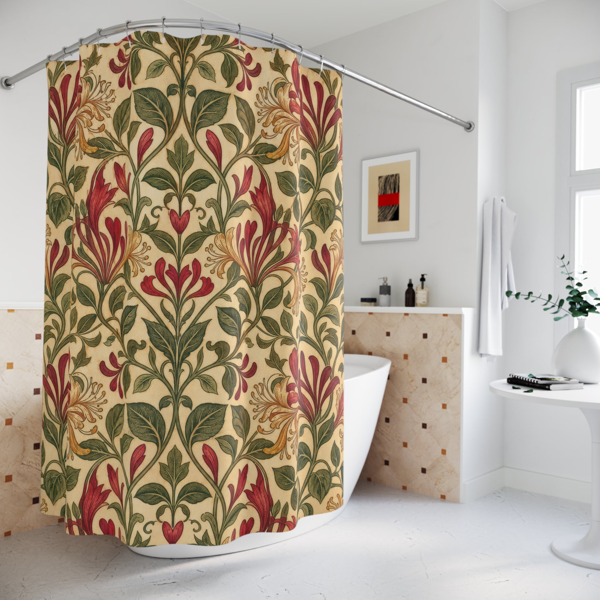 William Morris Honeysuckle Shower Curtain