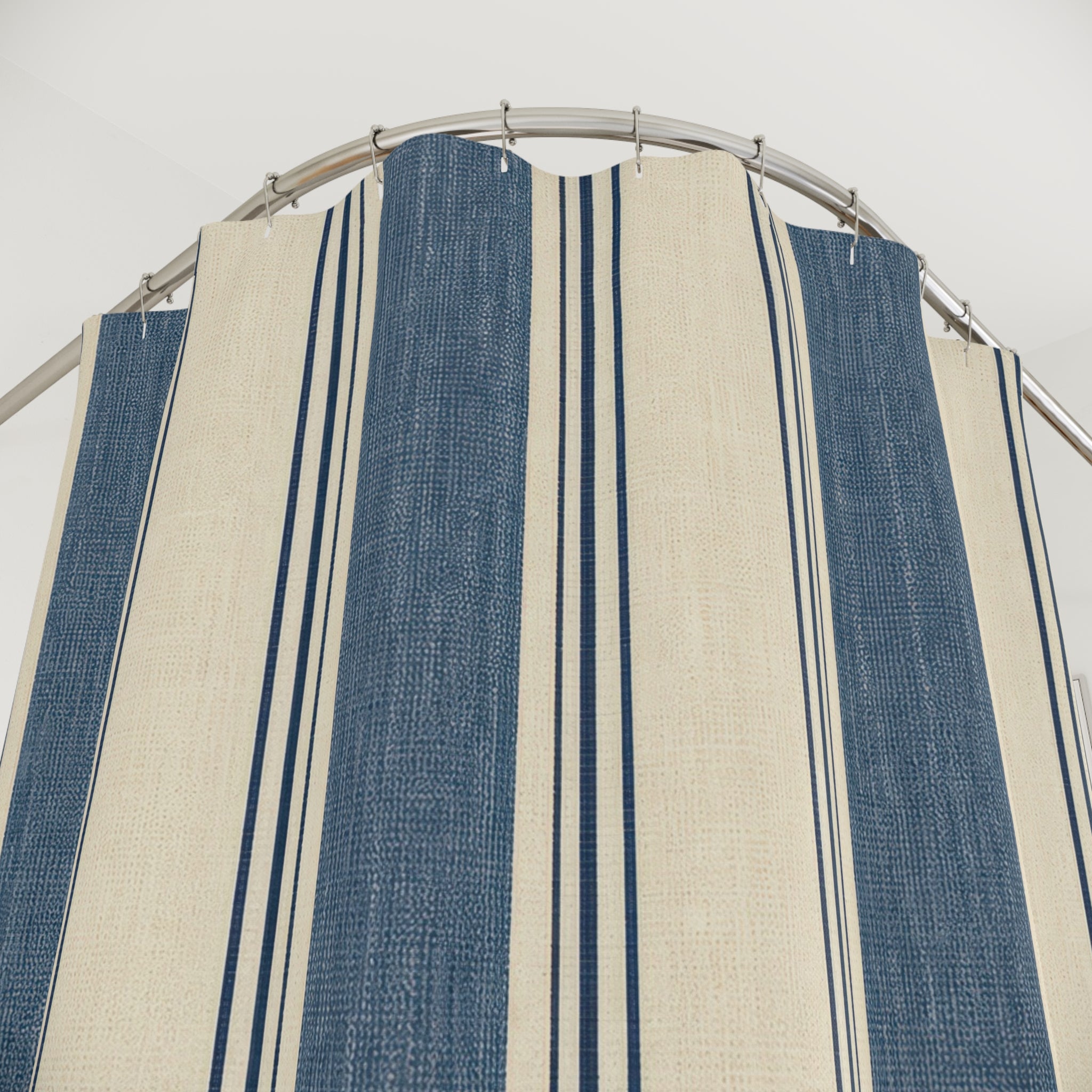 Indigo Estate Stripe Shower Curtain
