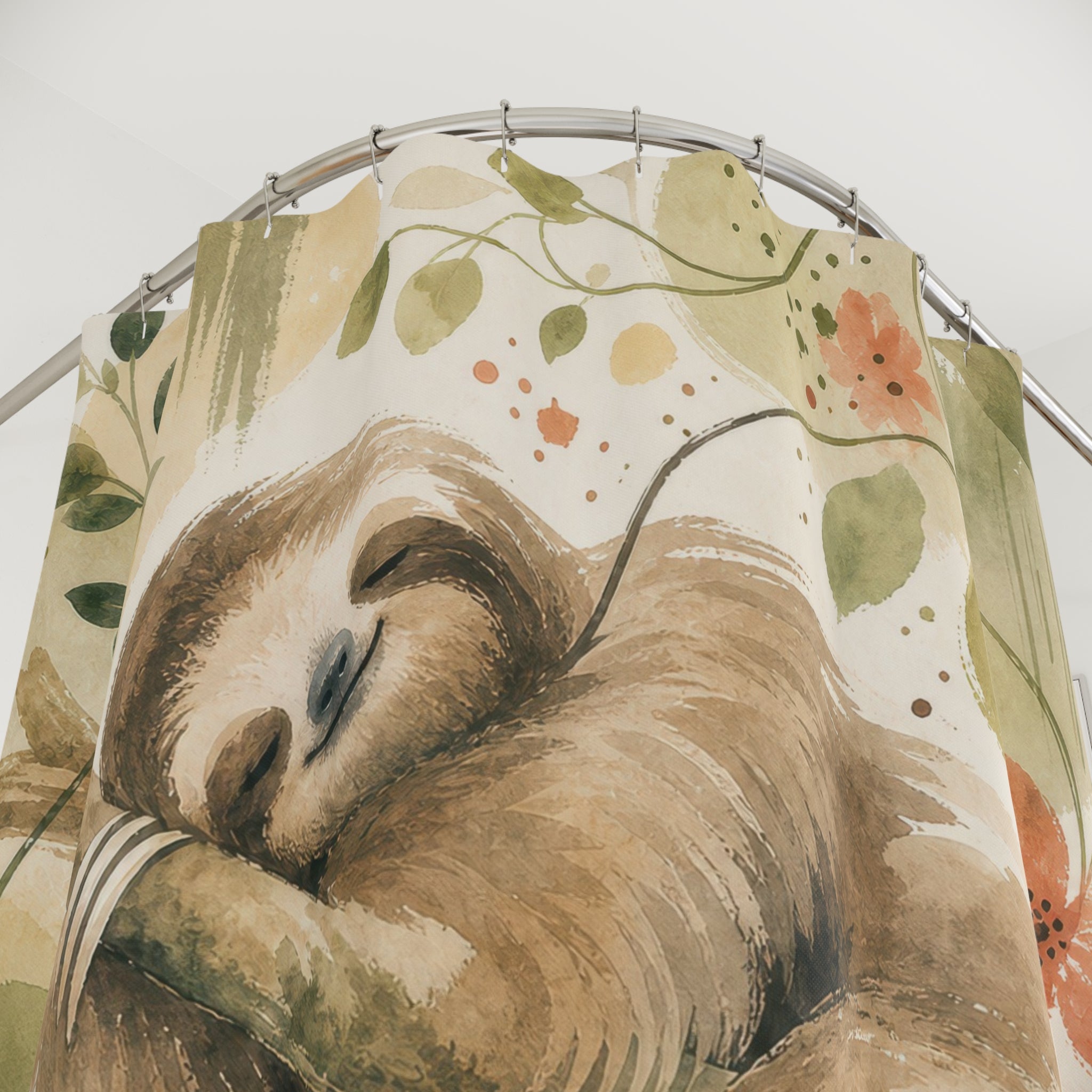 Sloth Tropical Shower Curtain