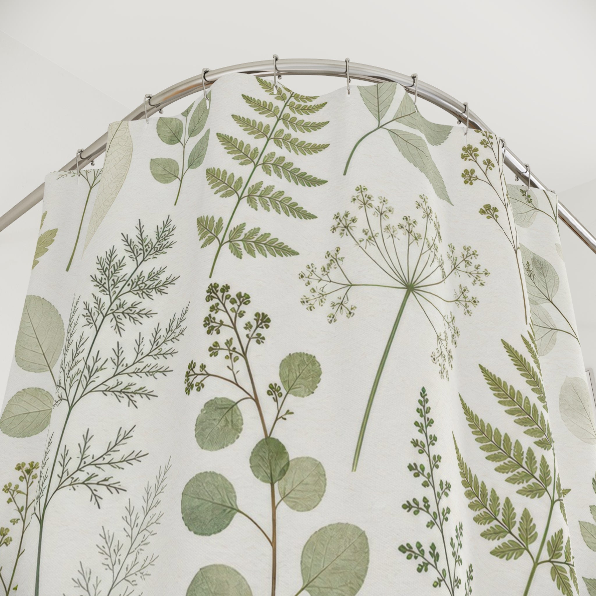 Green Fern Eucalyptus Shower Curtain