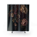 Burgundy Gothic Floral Shower Curtain