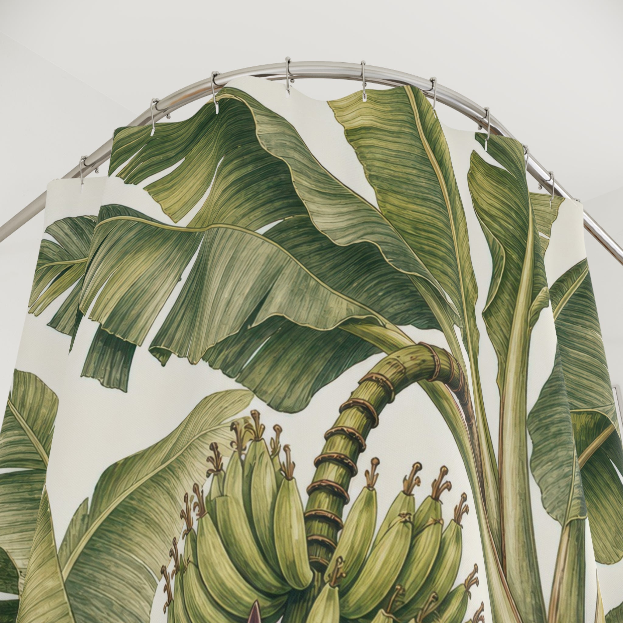 Tropical Botanical Plant Shower Curtain