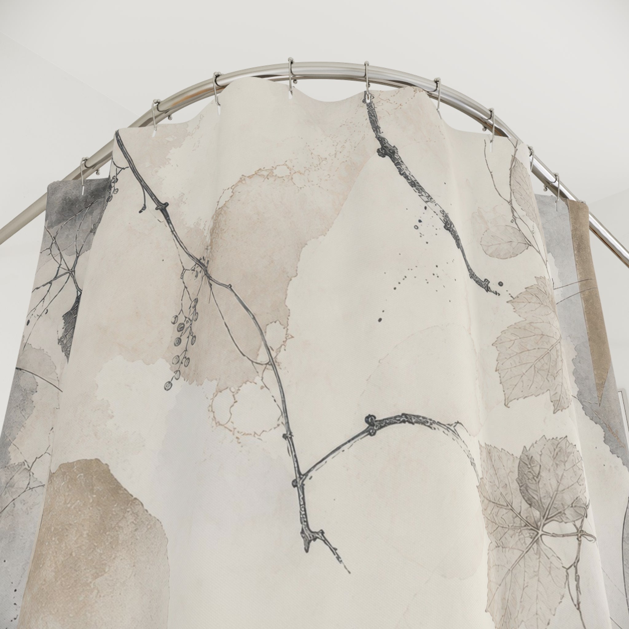 Botanical Branch Collage Shower Curtain