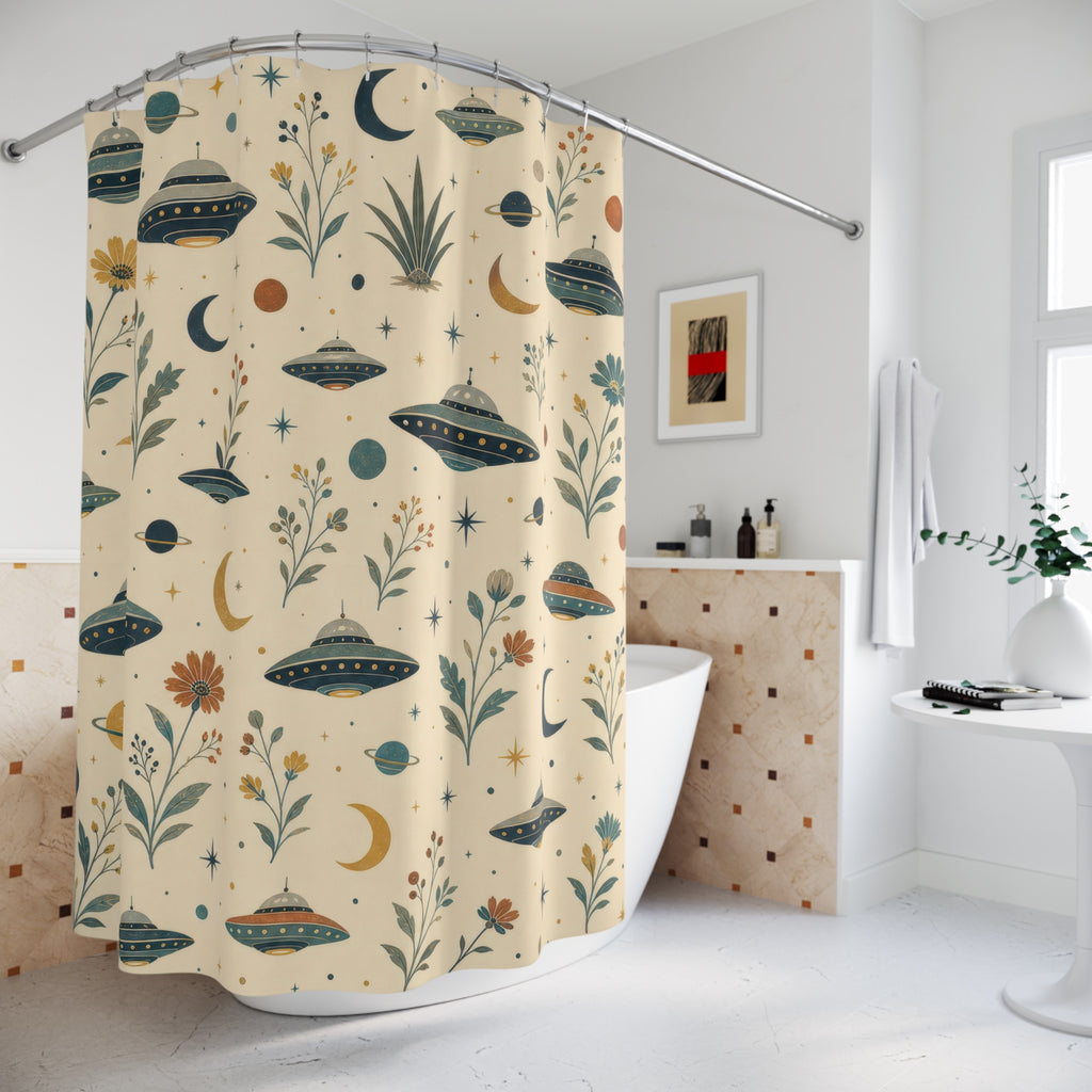 Space Shower Curtain
