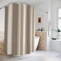 Taupe Cream Elegant Striped Shower Curtain