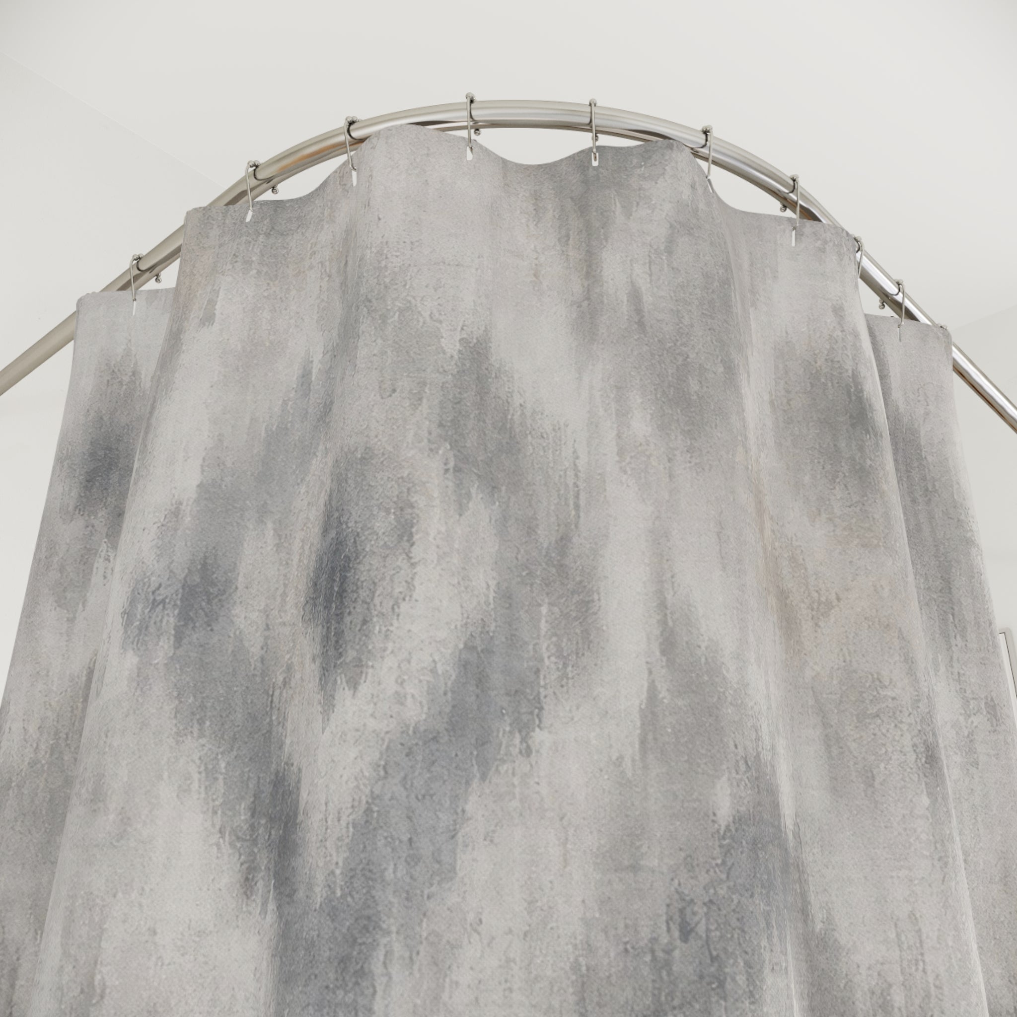 Ikat Shower Curtain, Gray Boho Bath Decor, Soft Diamond Pattern, Neutral Guest Bathroom Decor, Modern Neutral Boho Diamond Spa Style