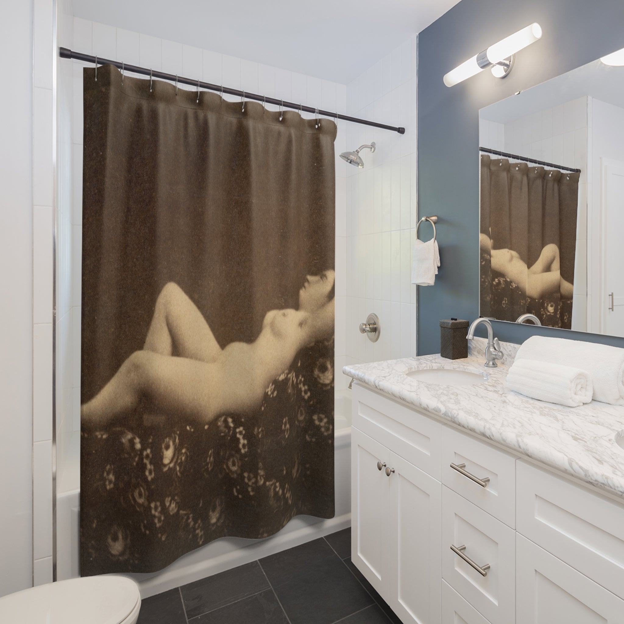 Vintage Celestial Art Shower Curtain – Dark Gothic