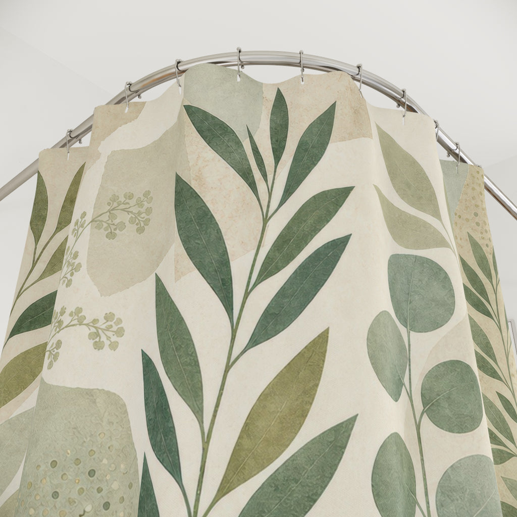 Layered Garden Collage Shower Curtain