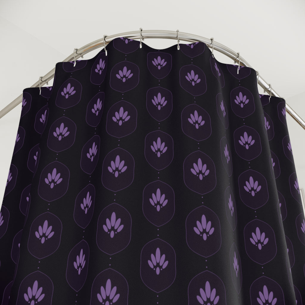 Purple Damask Shower Curtain – Dark Amethyst Ogee