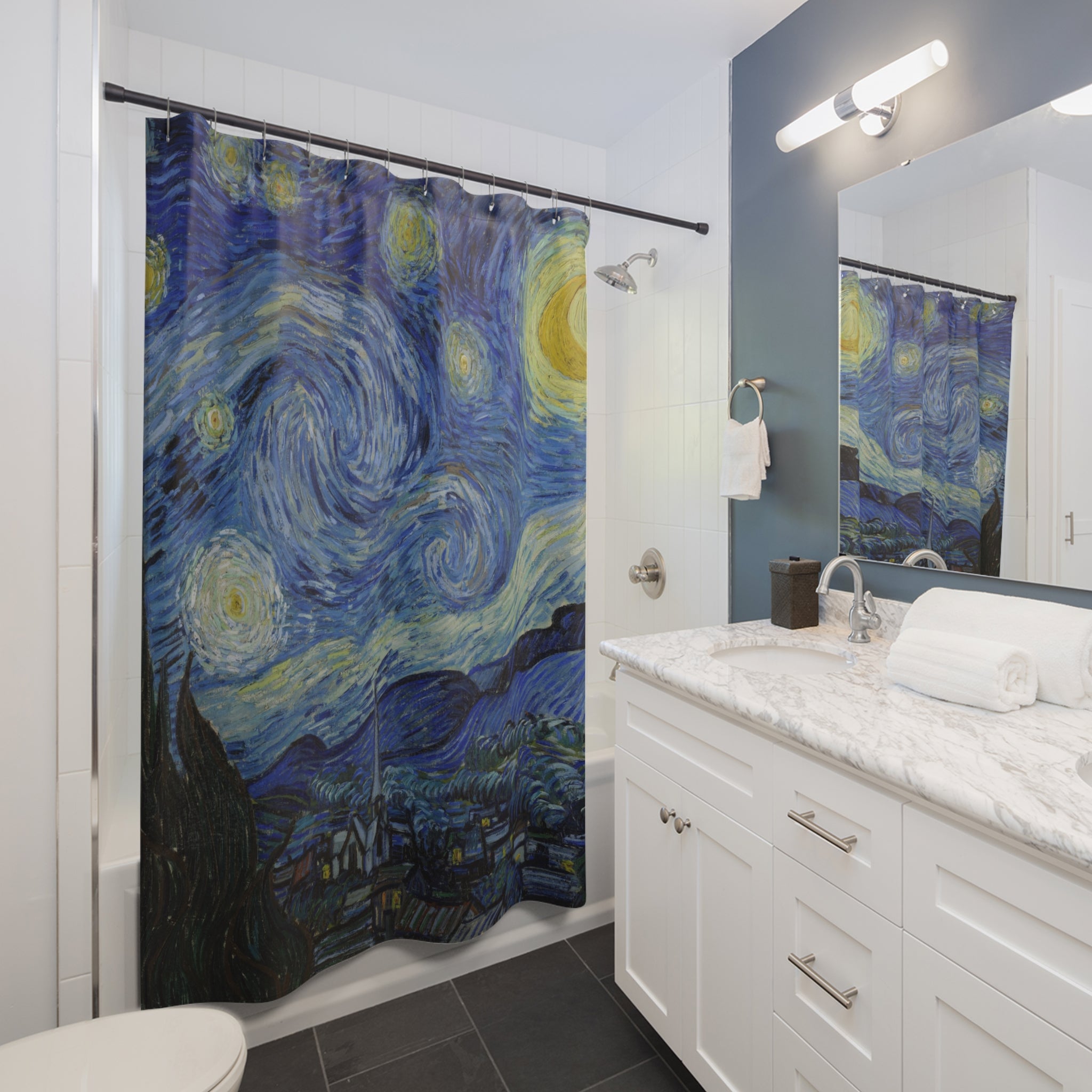 Van Gogh Starry Night Shower Curtain: Night Sky