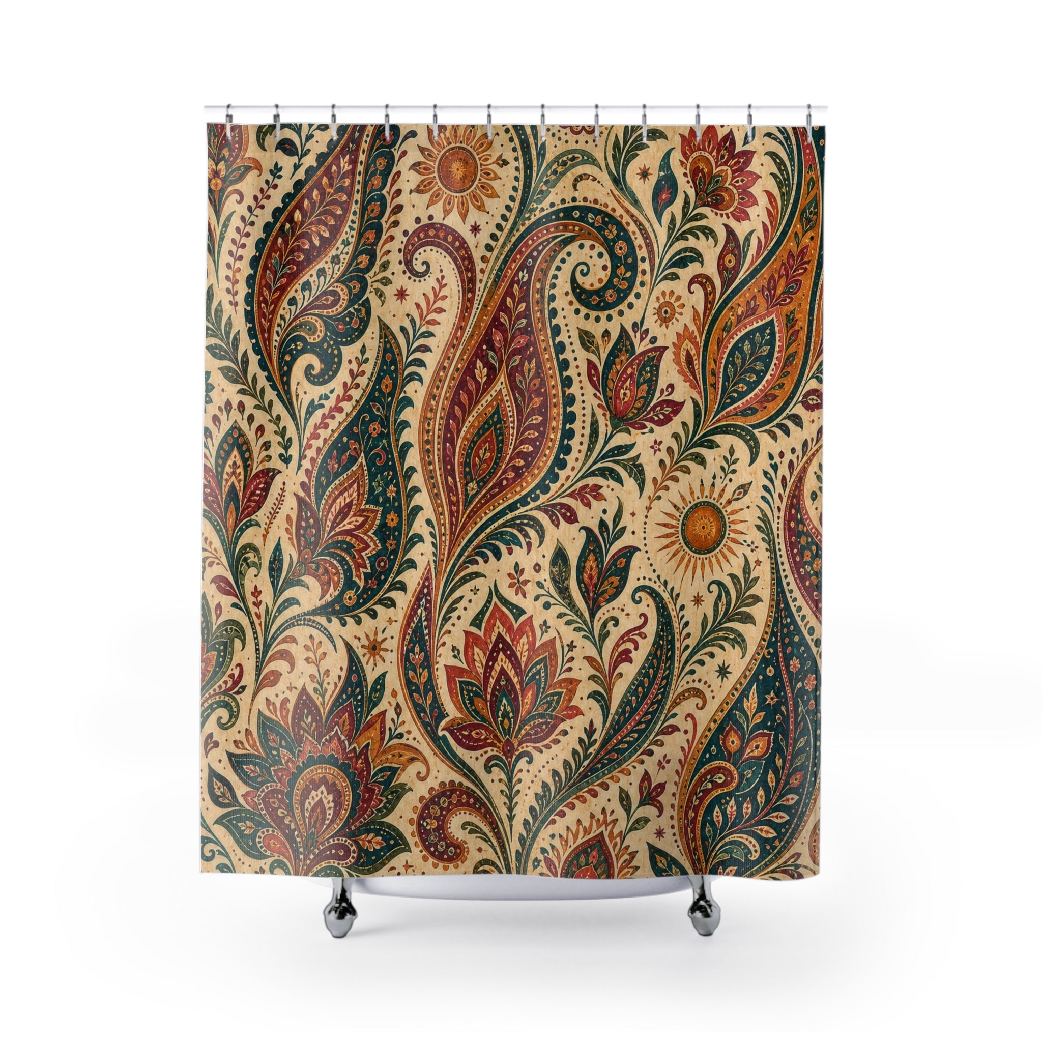 Vintage Boho Paisley Shower Curtain