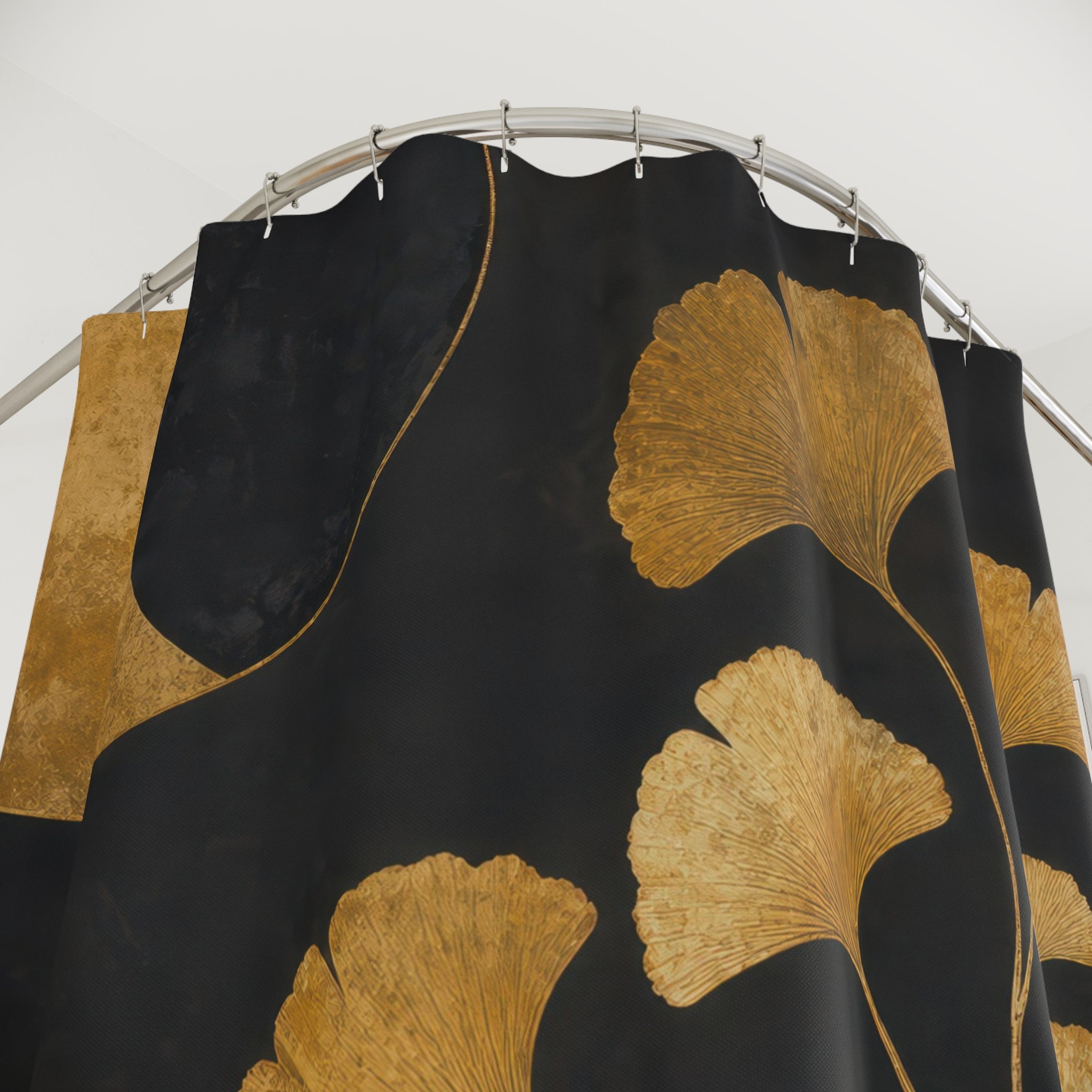 Ginkgo Eclipse Gold Shower Curtain